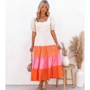 English Factory Colorblock dress in Multi SIZE XS
